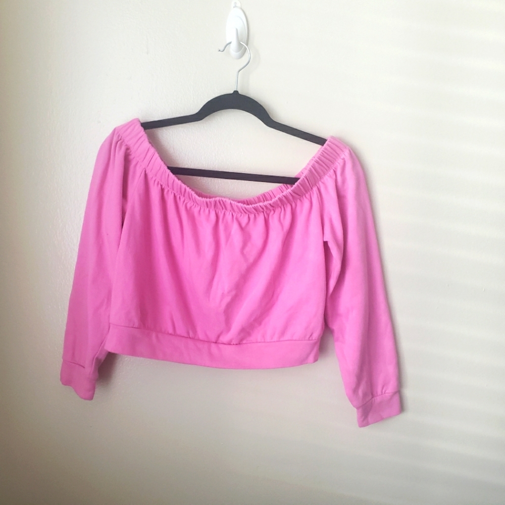 Material Girl Off The Shoulder Crop Top